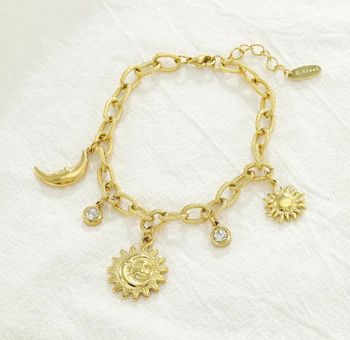 Bracelet maillons breloques en acier inoxydable 