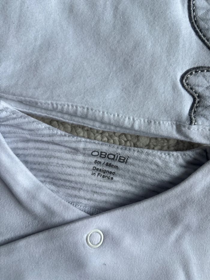 Lot de 2 gilet Obaïbi ourson blanc 6M - photo numéro 4