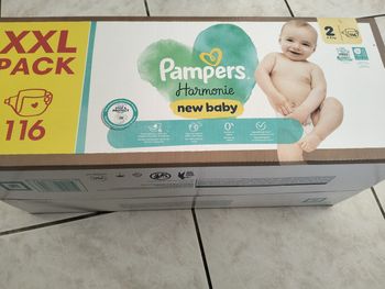 Pack de 116 couches Pampers harmonie t2