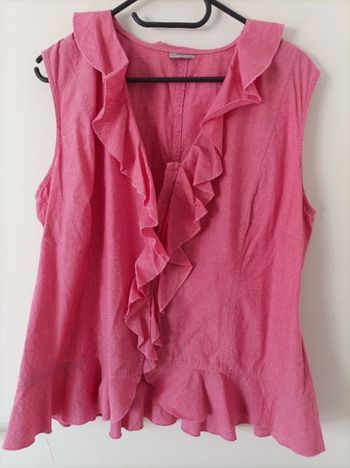 Blouse sans manches rose