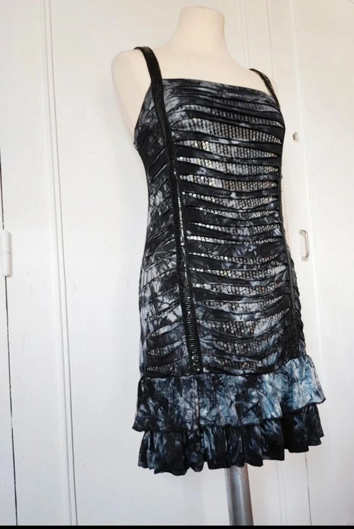 Dernier prix 💎 Robe femme rockabilly t s 36 noir argenté