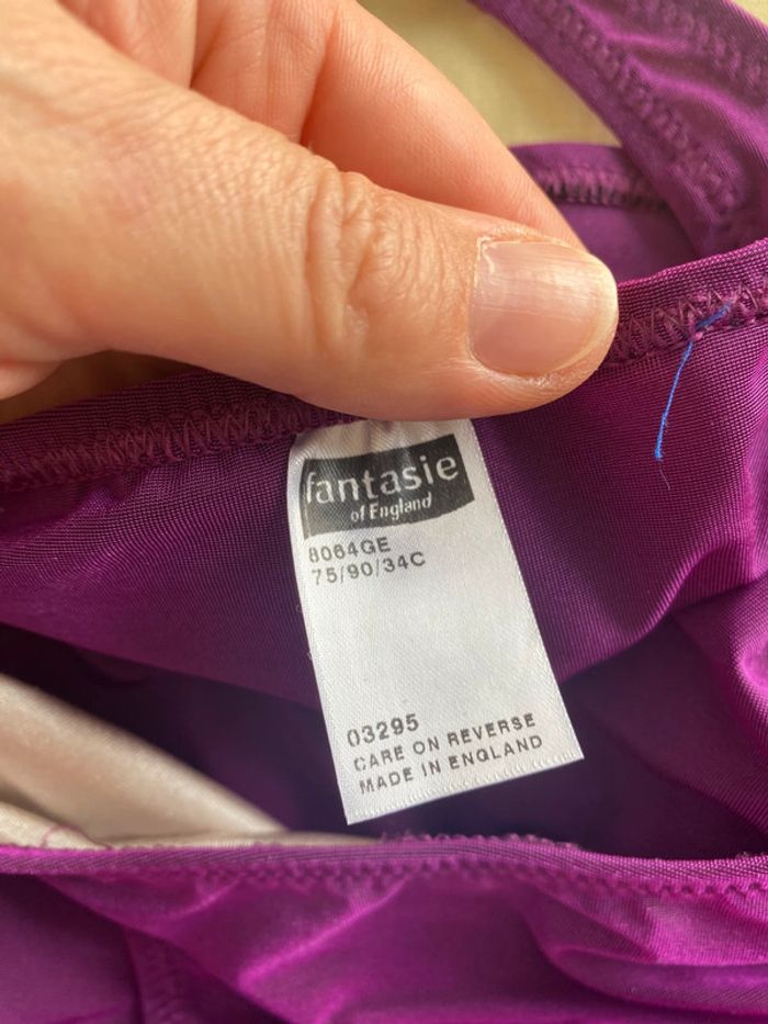 Maillot de bain 2 pièces violet fantasie 90C - photo numéro 3
