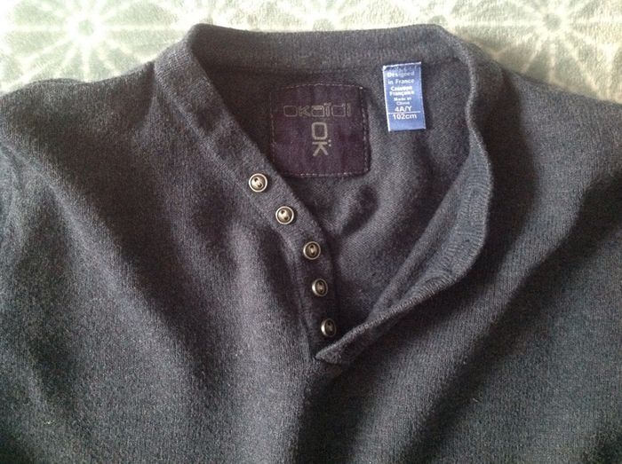 Pull bleu Okaidi - 4 ans - photo numéro 3