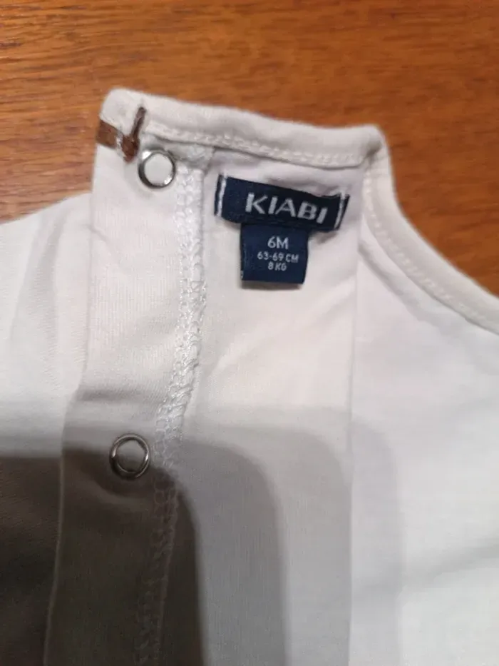 T-shirt écru à paillettes Kiabi 6M - photo numéro 4