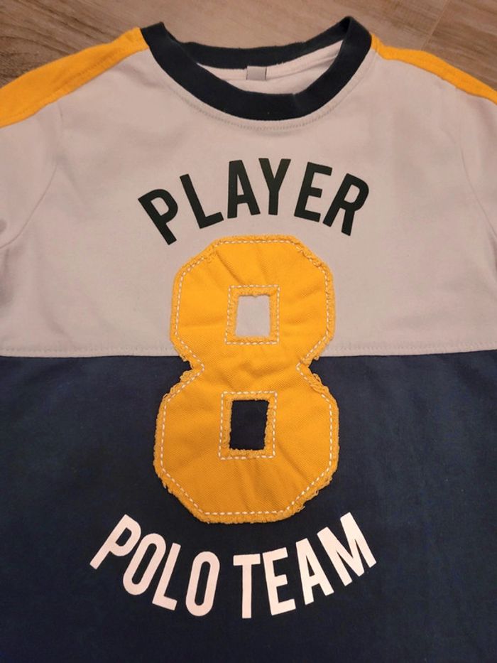 Polo bleu et blanc foncé MC 3 ans - photo numéro 2
