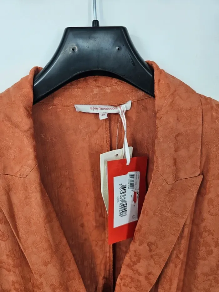 Veste blazer La Fée Maraboutée- rouille – Taille 40 – Neuve avec étiquette - photo numéro 2