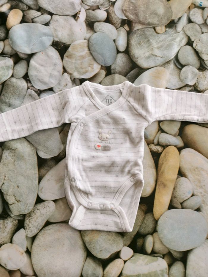 Lot 4 bodies mixtes naissance t. 50 - photo numéro 4