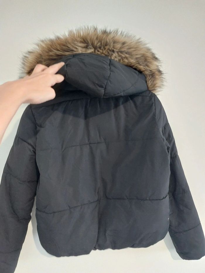 Doudoune noire femme LH capuche fausse fourrure T. S / 162 cm - photo numéro 6