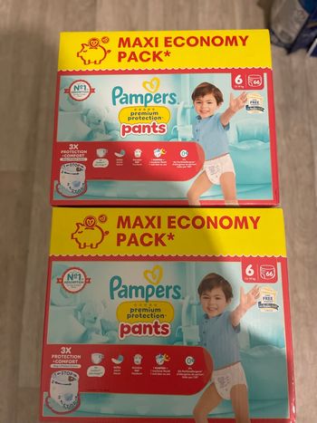 Mega pack 132 couches pampers premium protection pants taille 6 neuf