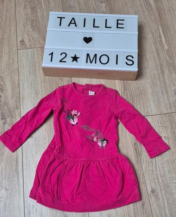 Robe rose Catimini 12 mois