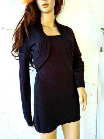 robe féminine noire en lainage BPC