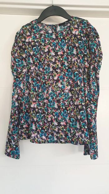 Blouse fleurie multicolore, taille 36, Etam.