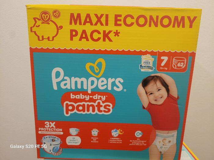 2 paquets Pampers baby dry taille 7