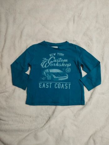 T-shirt bleu voiture 4 ans