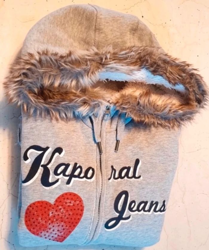 Sweat zippé fausse fourrure Kaporal - photo numéro 2