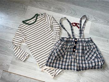 Ensemble Zara kiabi 12 - 18 24 mois jupe à bretelles Bodie