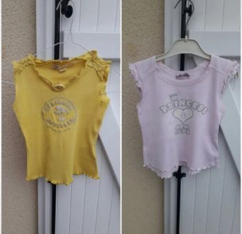 ́lot deux tee-shirts filles taille 5 ans 