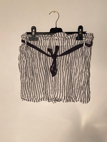 Short rayé brillant