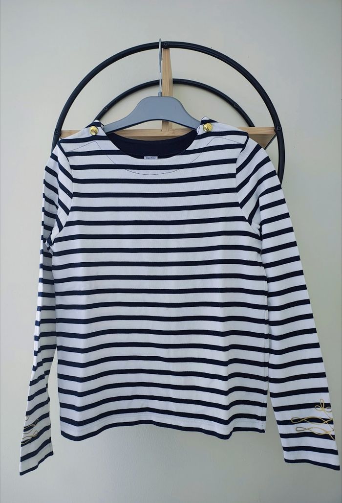 12 ans teeshirt épais ou sweat fin marinière petit bateau