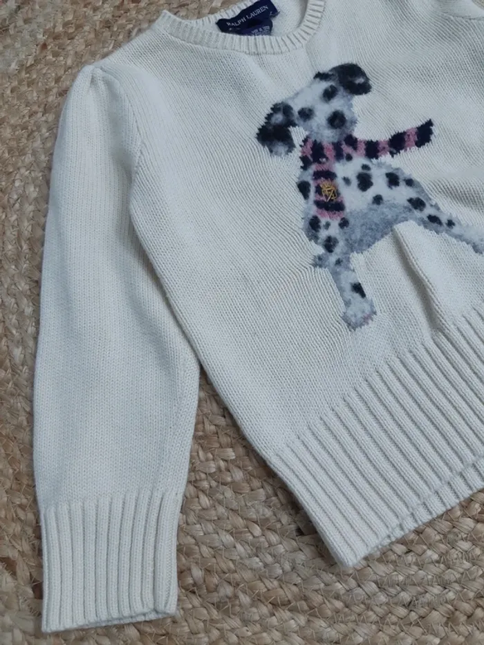 Pull chien dalmatien Ralph Lauren 4 ans - photo numéro 2