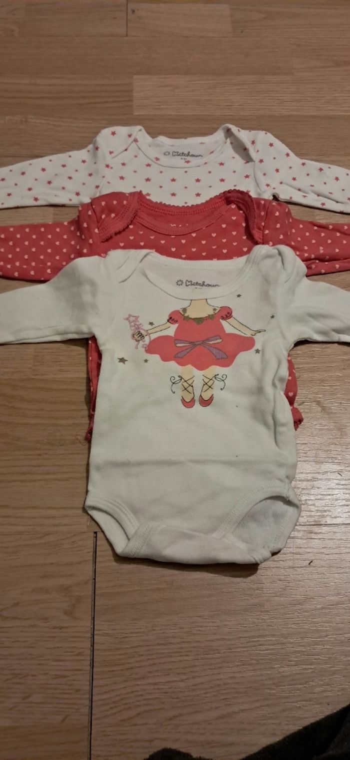 Lot de 3 bodies 3 mois