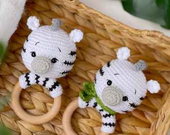 👶🦓 Hochet zèbre fait main au crochet