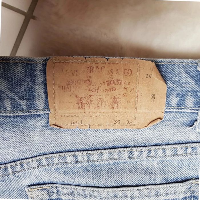 Jean Levi's 501 W35 L32 Bleu Vintage - photo numéro 8