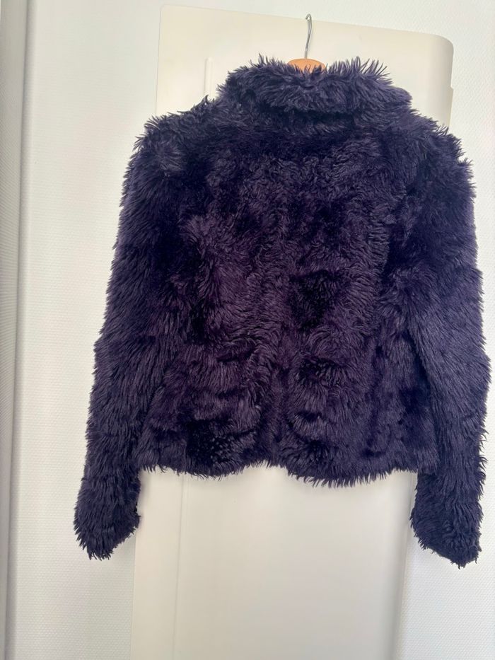 Veste vintage en fourrure violet taille M femme - photo numéro 4