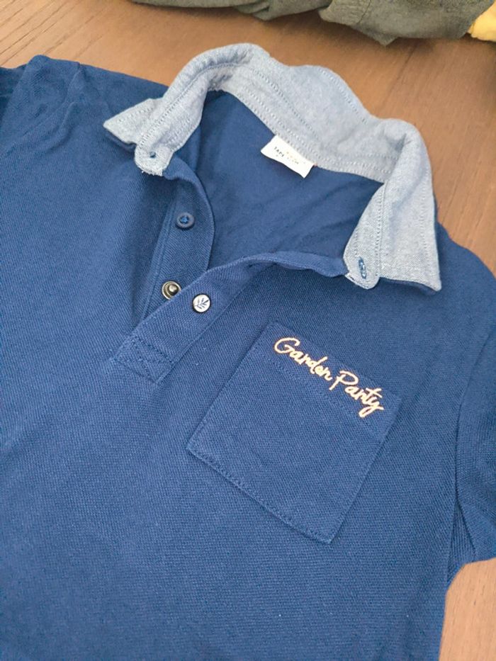 Polo manches courtes effet chemise - photo numéro 2