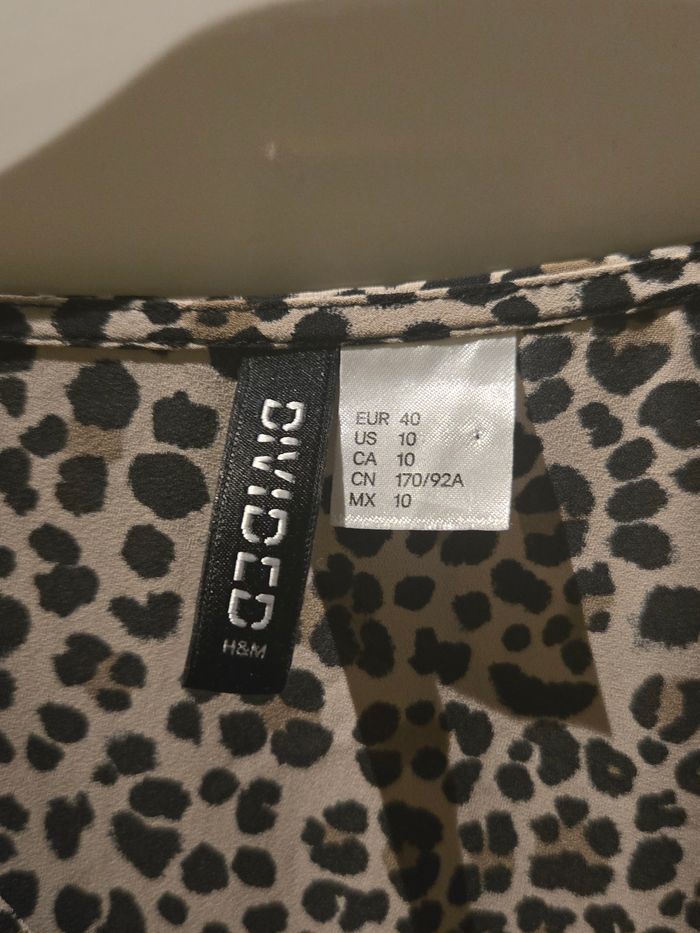 Gilet kimono leopard à franges T.40/42 H&M Divided - photo numéro 2