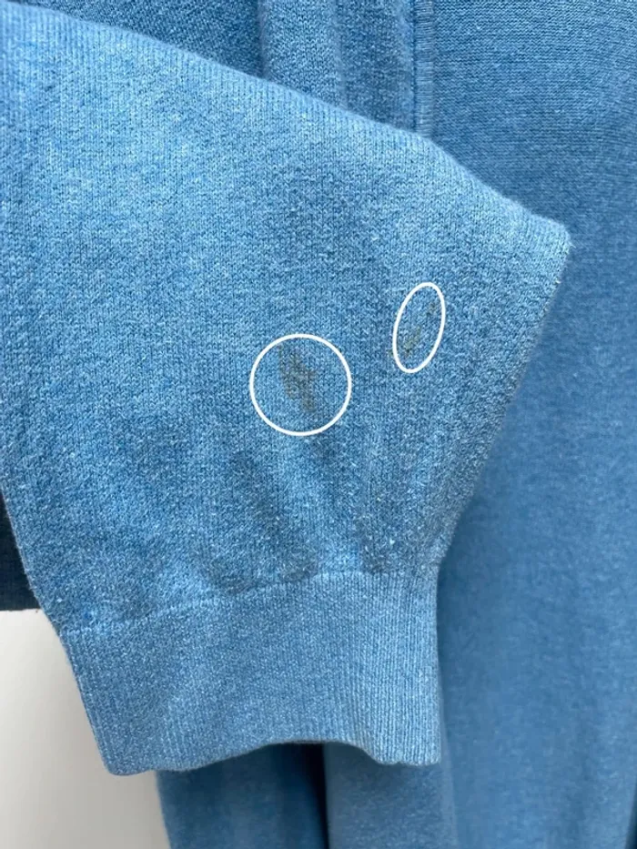 LL Bean zip hoodie light blue cotton cashmere Mens XL - photo numéro 8