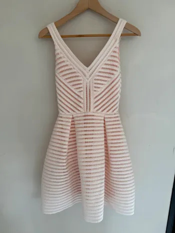 Robe Maje Rayure nude