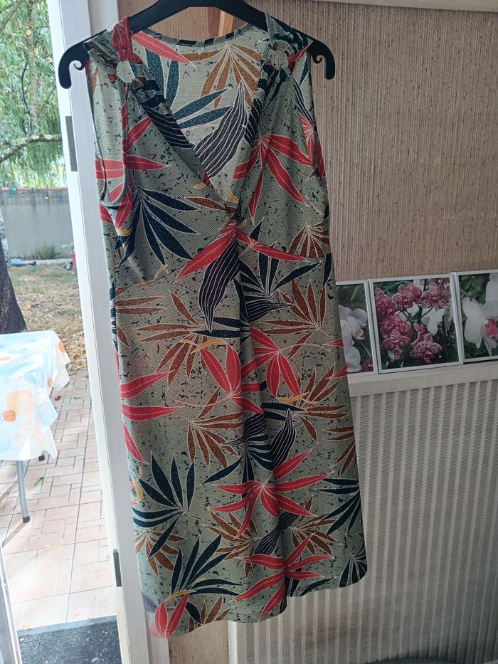 Robe imprimée feuillage