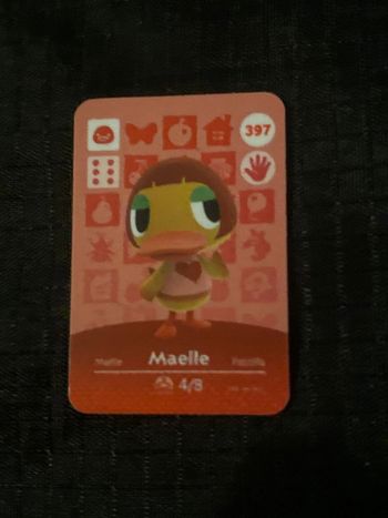 mini carte amiibo animal crossing Maëlle