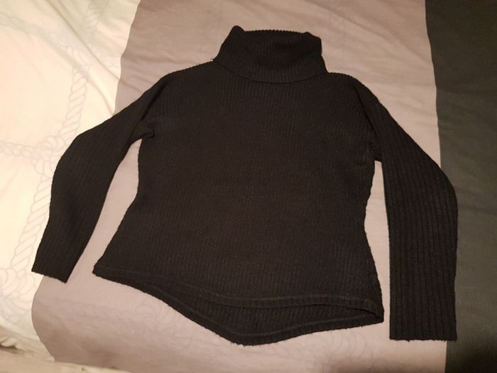 Pull col roulé maille noir tally weijl