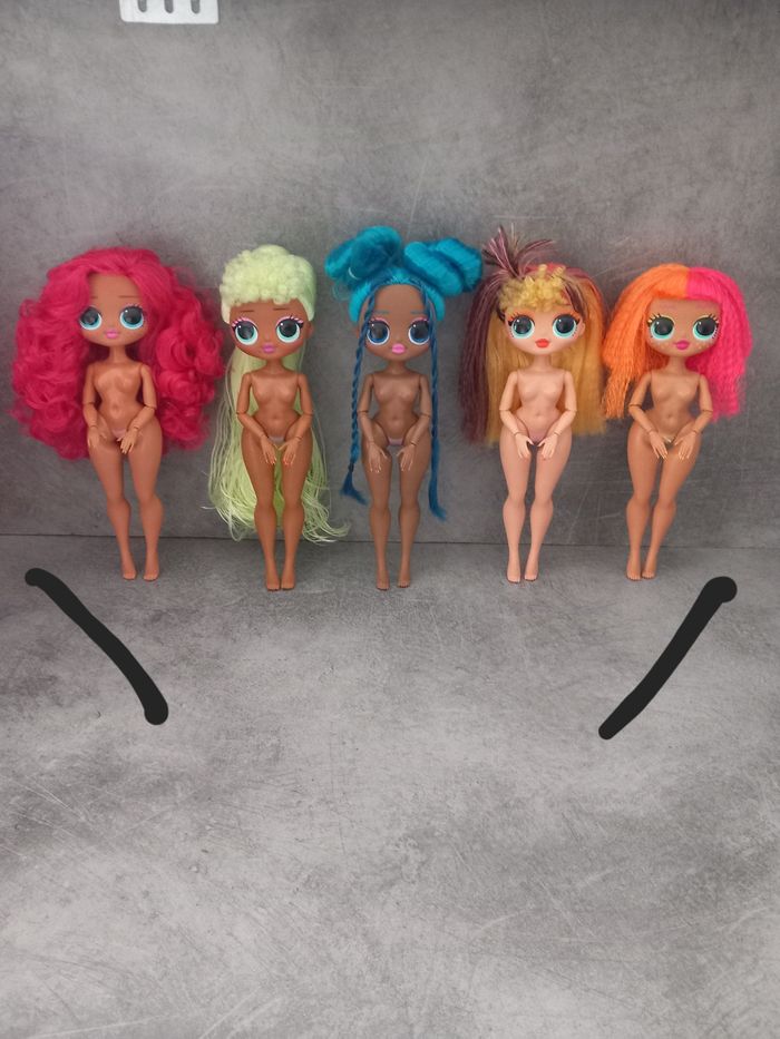 Lot de 5 poupées omg lol surprise