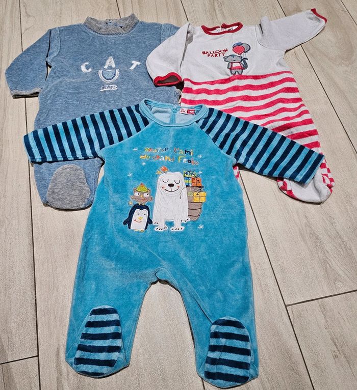 Lot de 3 body 3 mois velours