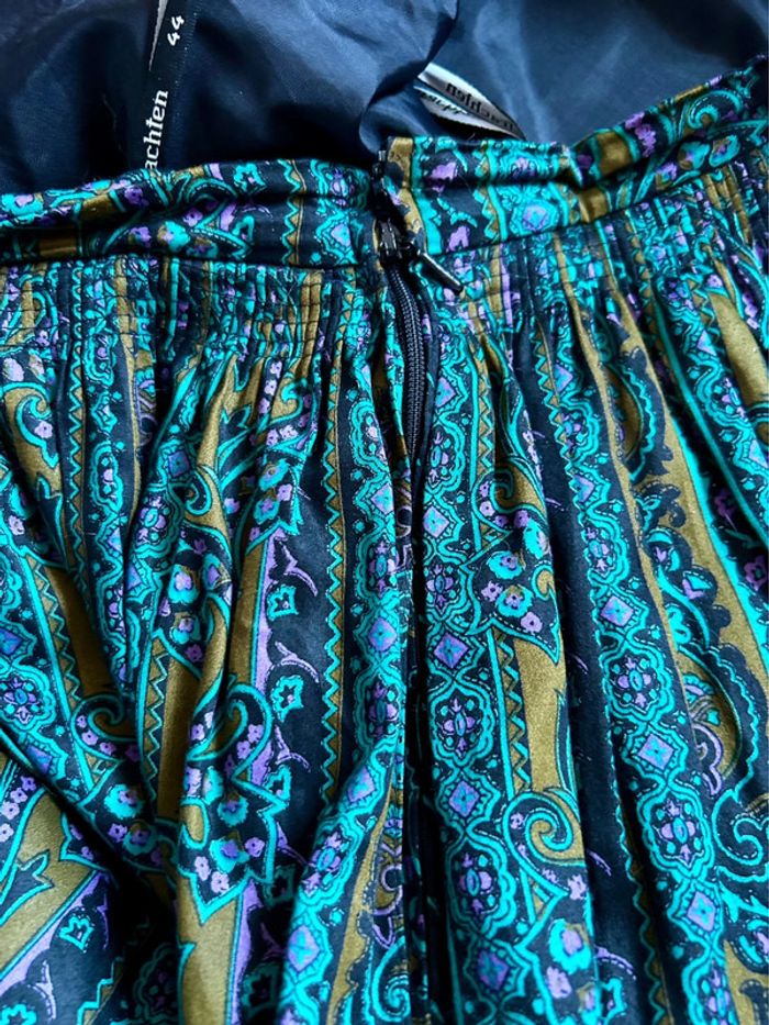 🖤🌿Jupe en coton vintage 42/44 Alpen Trachten Boho Autumn cottagecore whimsigoth long skirt🌿🖤 - photo numéro 14