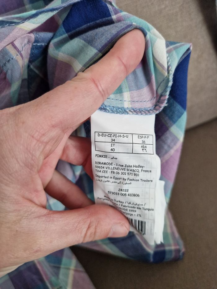 Chemise ton bleu, violet Pimkie - photo numéro 9