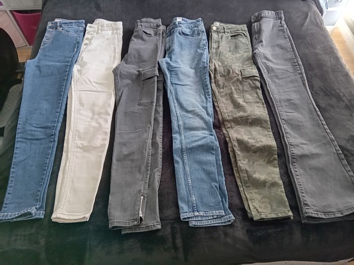 Lot de 8 pantalons et jeans taille 34/36
