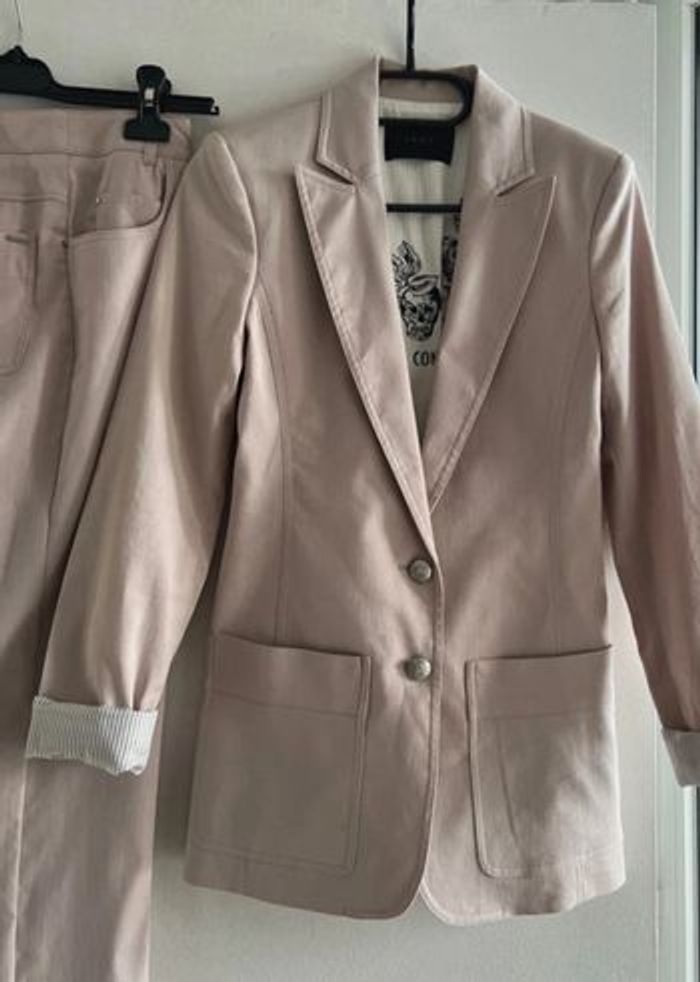 Ensemble en lin et coton rose IKKS taille XS - photo numéro 2