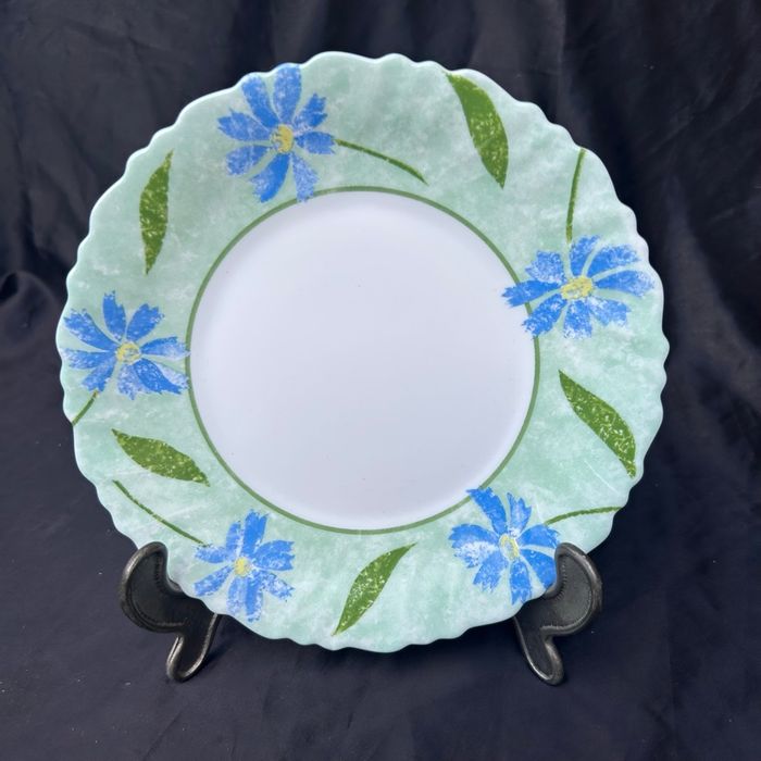6 assiettes à dessert bleuet vintage Arcopal Gipsy - photo numéro 7