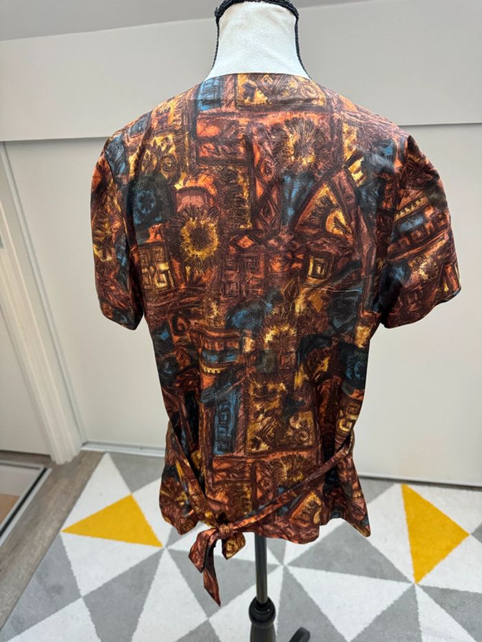 Blouse à manches courtes vintage Taille 42 - photo numéro 2