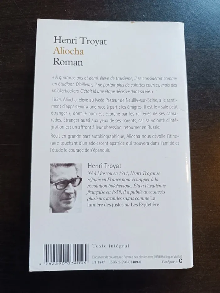 Livre ALIOCHA - Henri Troyat - photo numéro 6