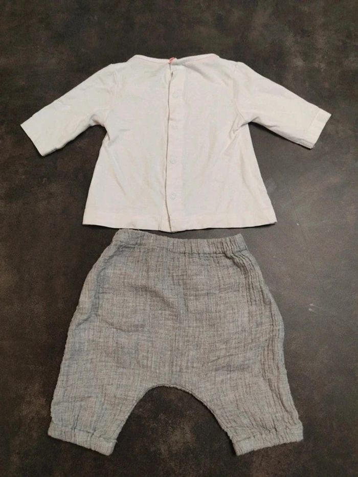 Ensemble 1 mois pantalon et t-shirt manches longues - photo numéro 7
