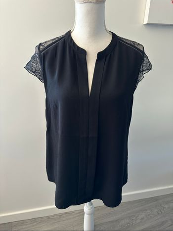 Blouse gothique en dentelle noire T38 M
