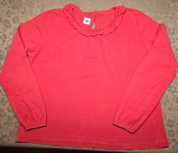 Top Tee-shirt col à volants Petit Bateau 12 ans