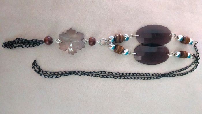 Collier long – Collection Sable & Ébène - photo numéro 4