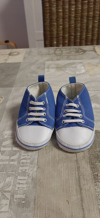 Chaussures tissus bleues 