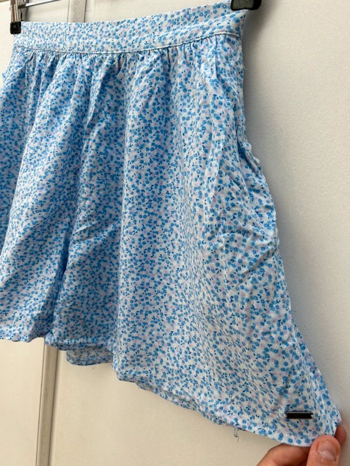 Short en coton hollister bleu à fleurs taille xs - photo numéro 2